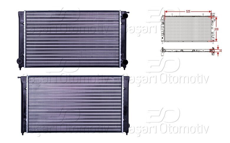 SU RADYATORU MEKANIK MT 525X320X32