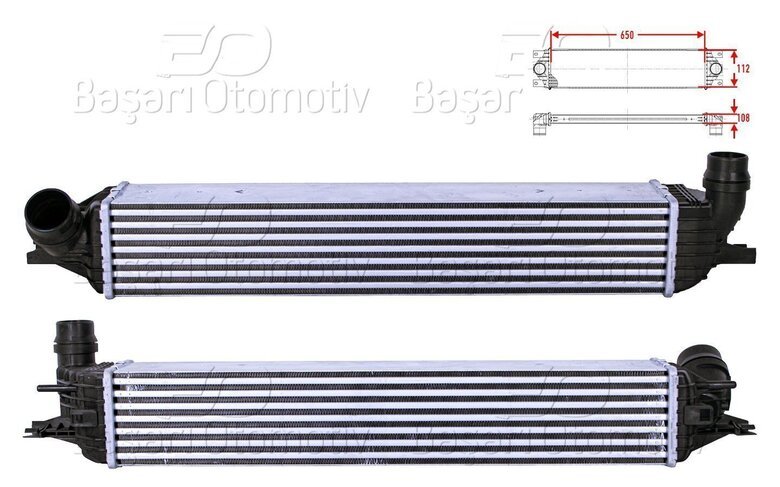 TURBO RADYATORU (INTERCOOLER) 650X112X108