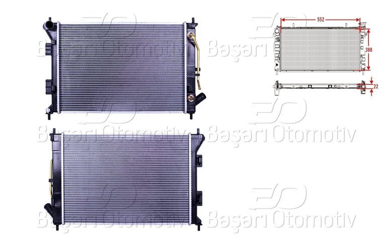 SU RADYATORU BRAZING AT 552X388X22