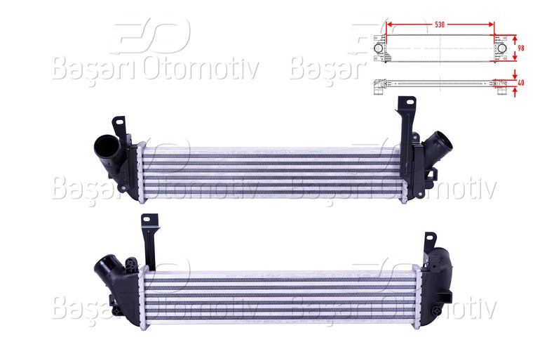 TURBO RADYATORU (INTERCOOLER) 530X98X40