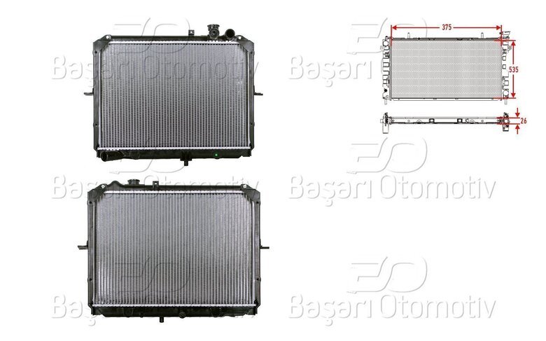 SU RADYATORU BRAZING MT 375X535X26 MM