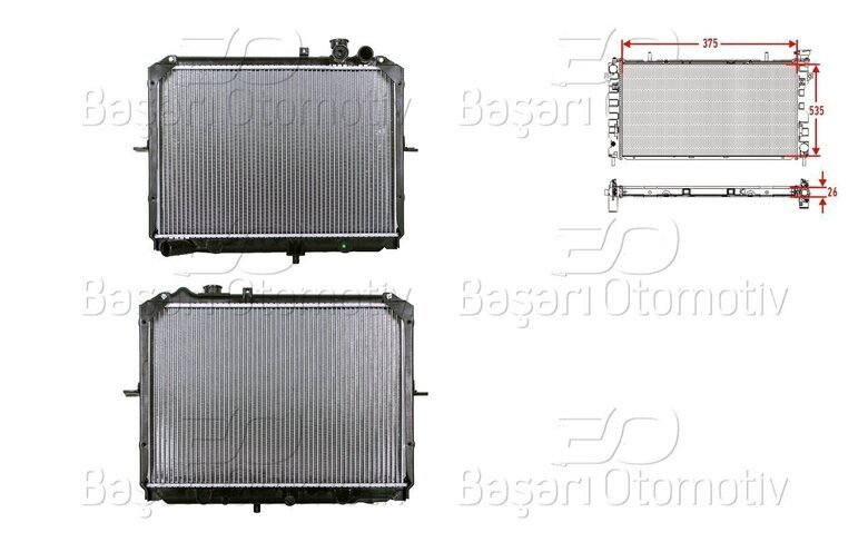 SU RADYATORU BRAZING MT 375X535X26 MM