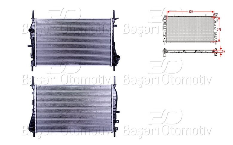 SU RADYATORU BRAZING MT 620X378X26 MM