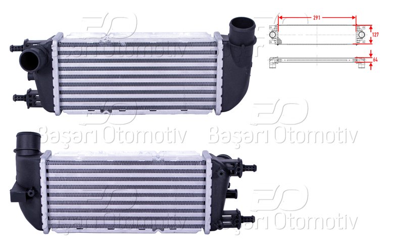 TURBO RADYATORU (INTERCOOLER) 291X127X64