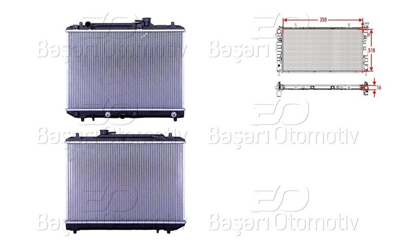 SU RADYATORU BRAZING AT 350X518X16