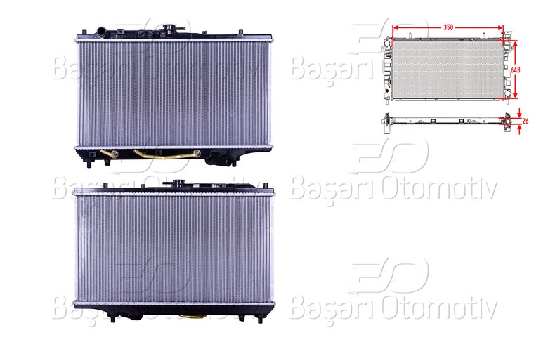 SU RADYATORU BRAZING AT 350X648X26