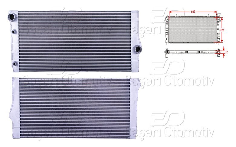 SU RADYATORU BRAZING AT 602X326X32 (3 CIKIS)