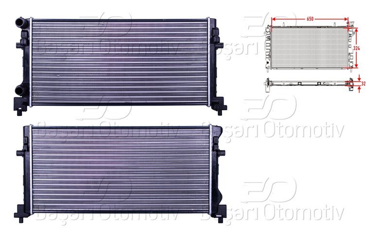 SU RADYATORU MEKANIK MT-AT 650X324 MM