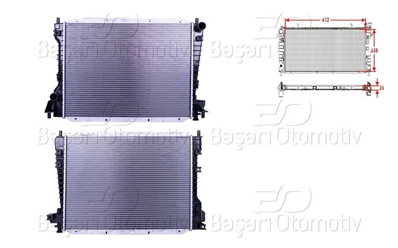 SU RADYATORU BRAZING MT-AT 612X458X26