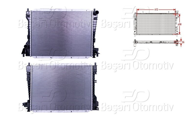 SU RADYATORU BRAZING MT-AT 612X458X26