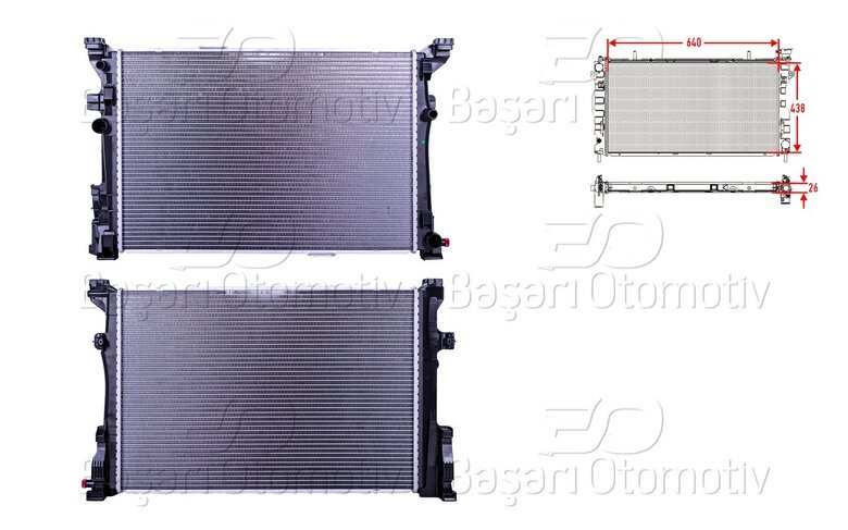SU RADYATORU BRAZING MT 640X438X26