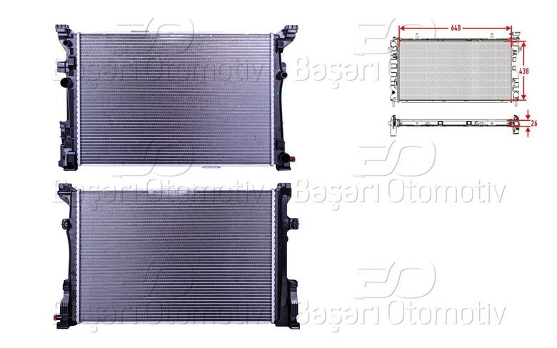 SU RADYATORU BRAZING MT 640X438X26