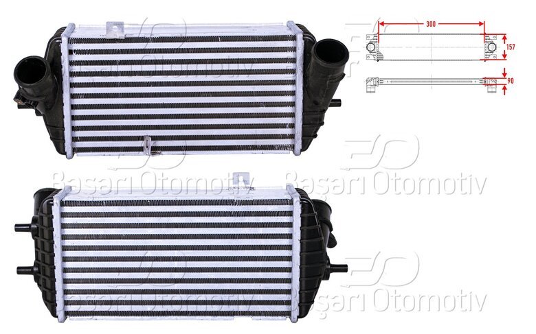 TURBO RADYATORU (INTERCOOLER) 300X157X90