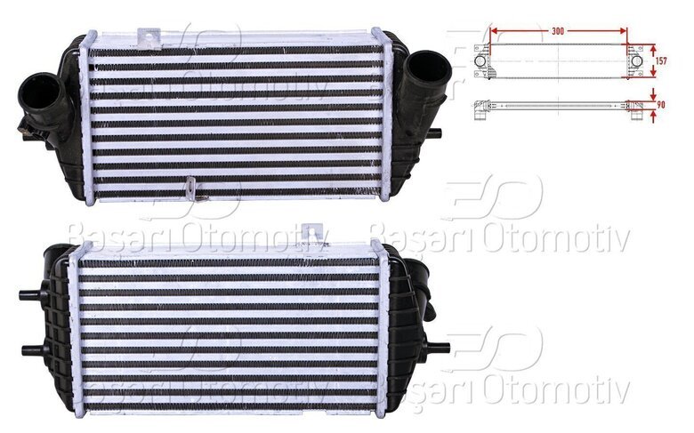 TURBO RADYATORU (INTERCOOLER) 300X157X90