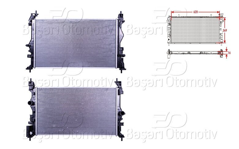 SU RADYATORU BRAZING MT 620X369X16