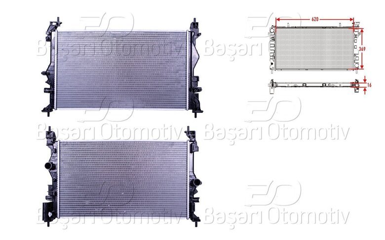 SU RADYATORU BRAZING MT 620X369X16