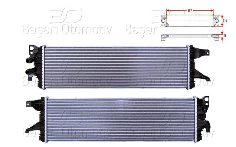 TURBO RADYATORU (INTERCOOLER) 697X210X26