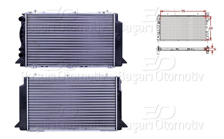 SU RADYATORU MEKANIK MT-AT 596X359 MM