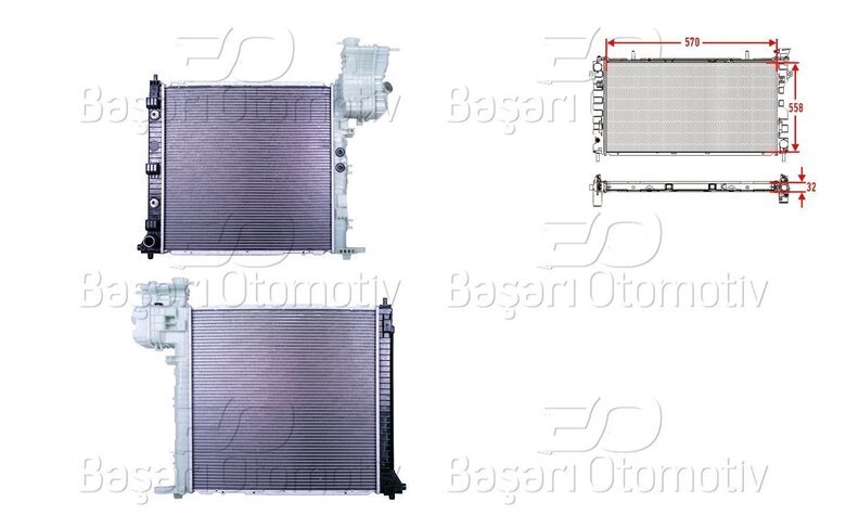 SU RADYATORU BRAZING MT-AT 570X558X32