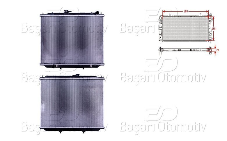 SU RADYATORU BRAZING AT 500X655X26 MM