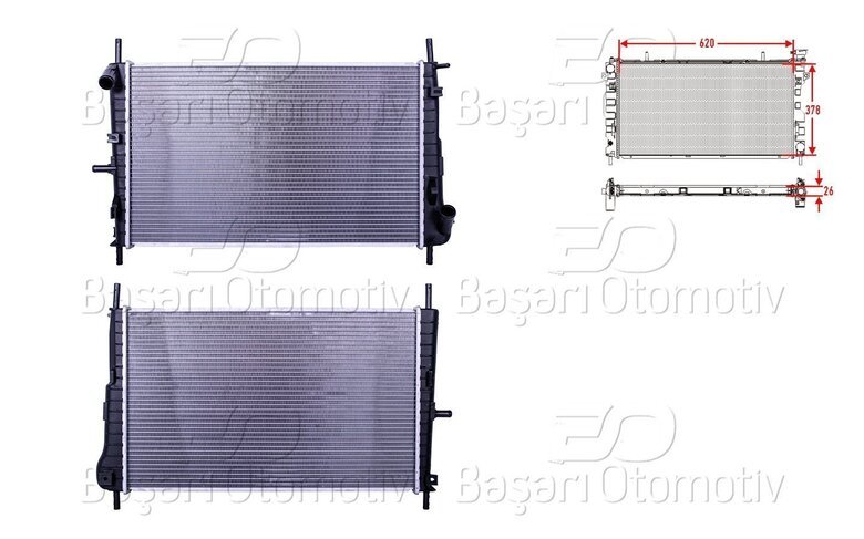 SU RADYATORU BRAZING MT 620X378X26
