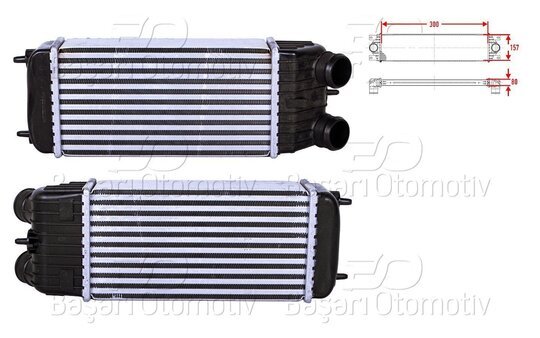 TURBO RADYATORU (INTERCOOLER) 300X157X80