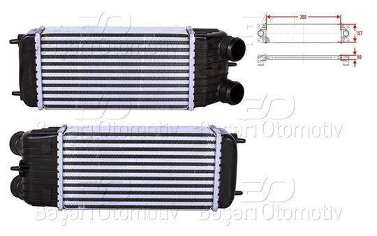 TURBO RADYATORU (INTERCOOLER) 300X157X80