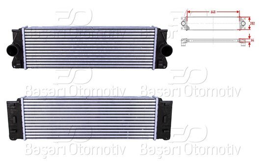 TURBO RADYATORU (INTERCOOLER) 640X202X64