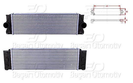 TURBO RADYATORU (INTERCOOLER) 640X202X64