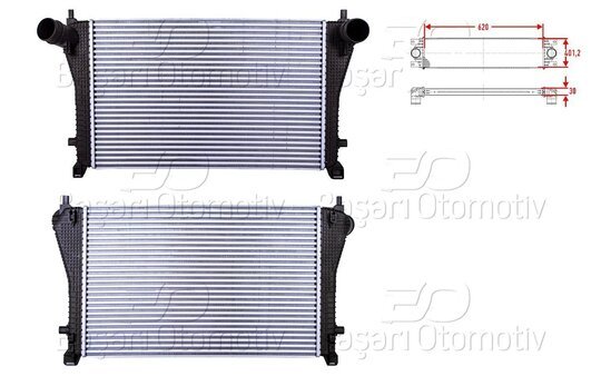 TURBO RADYATORU (INTERCOOLER) 620X401,2X30