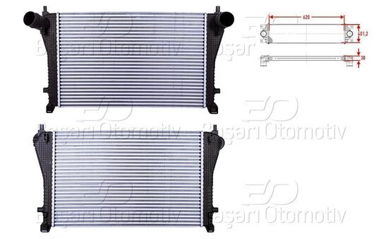 TURBO RADYATORU (INTERCOOLER) 620X401,2X30