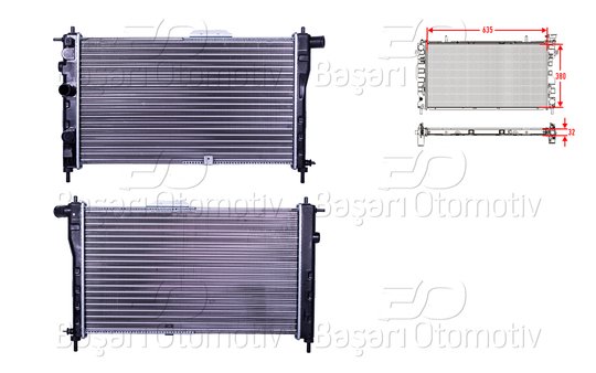 SU RADYATORU MEKANIK MT 635X380X32