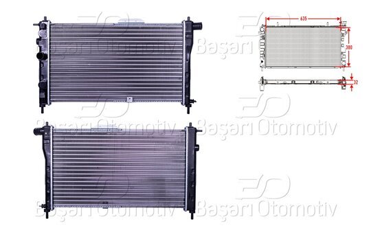 SU RADYATORU MEKANIK MT 635X380X32