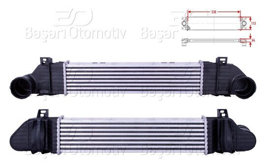 TURBO RADYATORU (INTERCOOLER) 530X113X64
