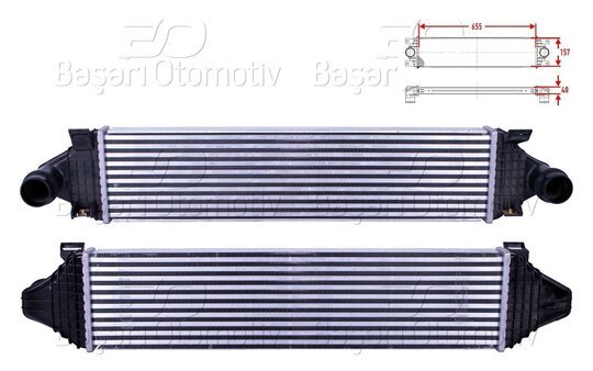 TURBO RADYATORU (INTERCOOLER) 655X157X40