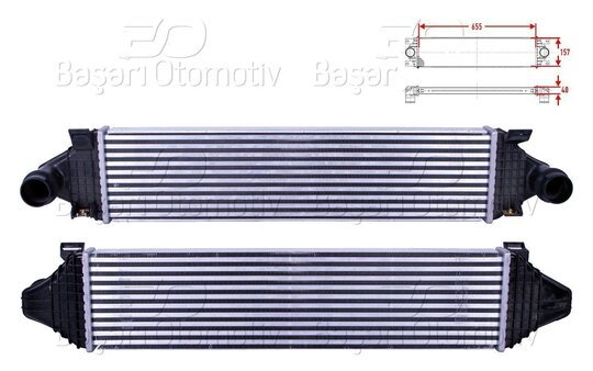 TURBO RADYATORU (INTERCOOLER) 655X157X40