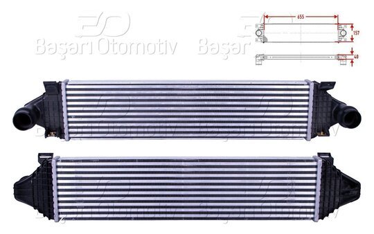 TURBO RADYATORU (INTERCOOLER) 655X157X40