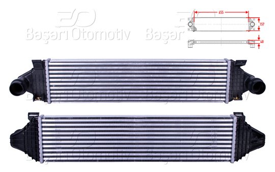 TURBO RADYATORU (INTERCOOLER) 655X157X40