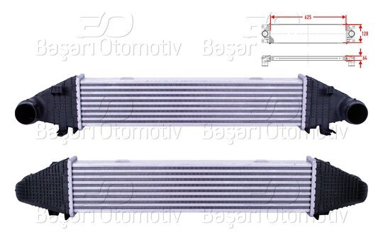 TURBO RADYATORU (INTERCOOLER) 625X128X64