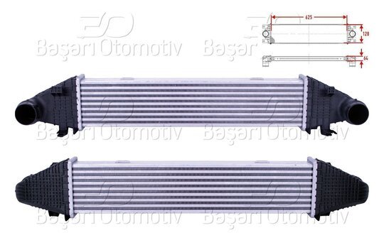 TURBO RADYATORU (INTERCOOLER) 625X128X64