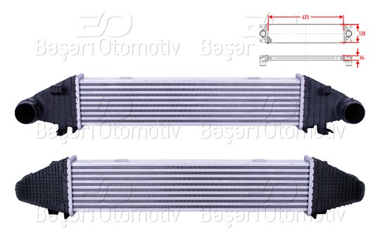 TURBO RADYATORU (INTERCOOLER) 625X128X64