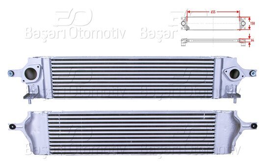 TURBO RADYATORU (INTERCOOLER) 655X158X64
