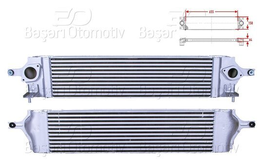 TURBO RADYATORU (INTERCOOLER) 655X158X64