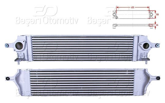 TURBO RADYATORU (INTERCOOLER) 655X158X64