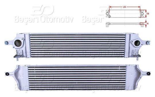 TURBO RADYATORU (INTERCOOLER) 655X158X64