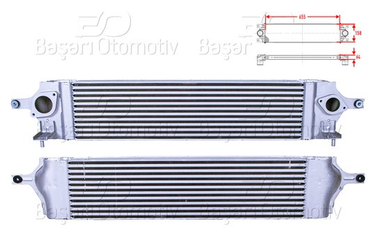 TURBO RADYATORU (INTERCOOLER) 655X158X64