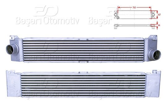 TURBO RADYATORU (INTERCOOLER) 745X147X64