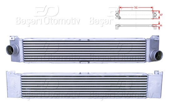 TURBO RADYATORU (INTERCOOLER) 745X147X64