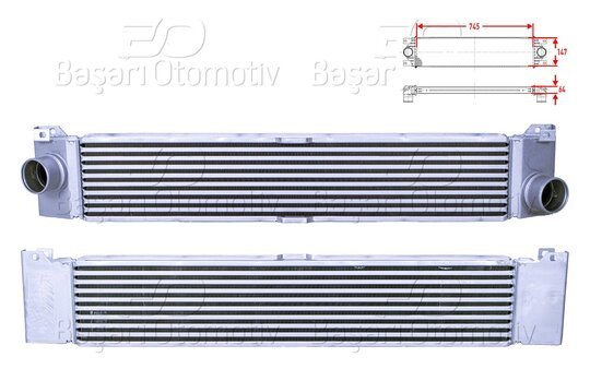 TURBO RADYATORU (INTERCOOLER) 745X147X64