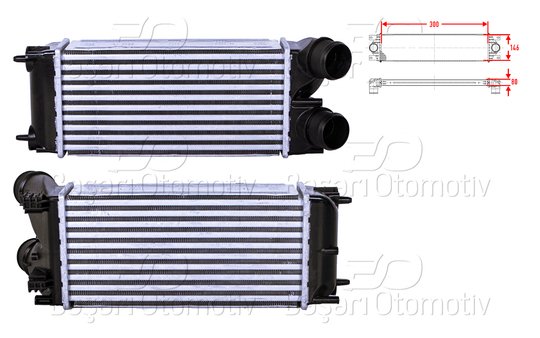 TURBO RADYATORU (INTERCOOLER) 300X146X80